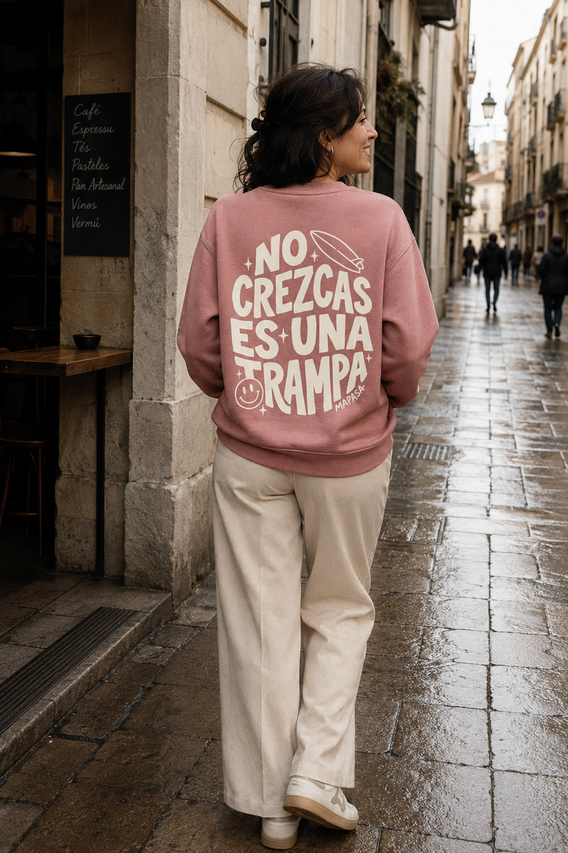 Sudadera adulto · No crezcas, es una trampa