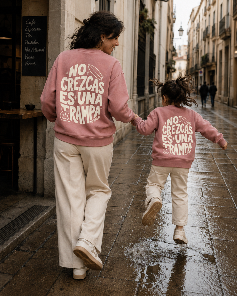 Sudadera adulto · No crezcas, es una trampa