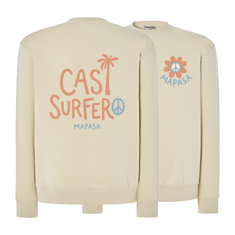 Casi Surfero sudadera adulto buttercream detalle