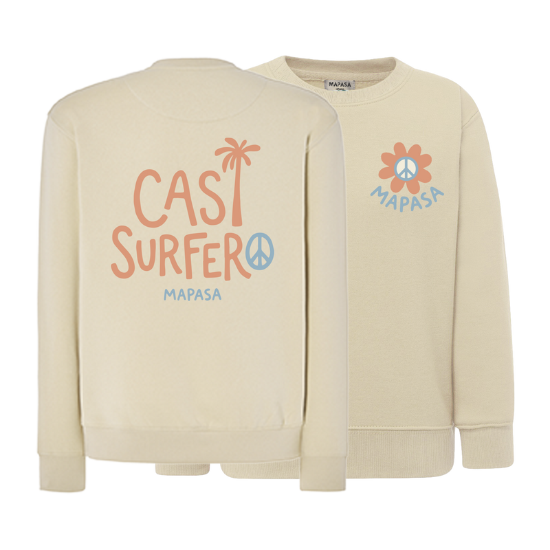 Casi Surfero sudadera peque buttercream detalle
