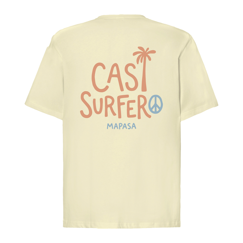 Casi Surfero camiseta adulto buttercream espalda