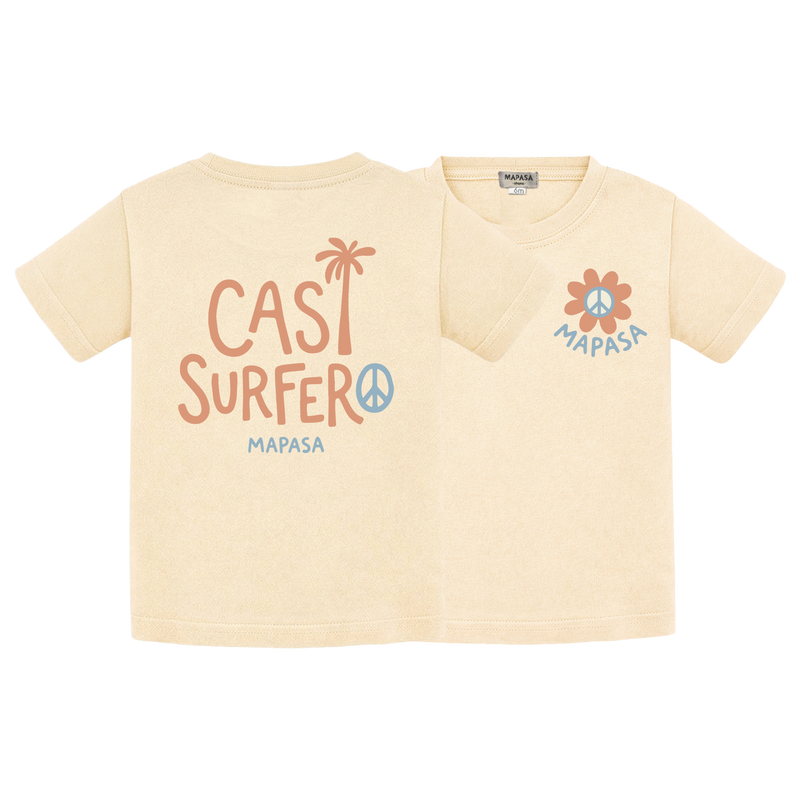 Casi Surfero camiseta bebé buttercream detalle