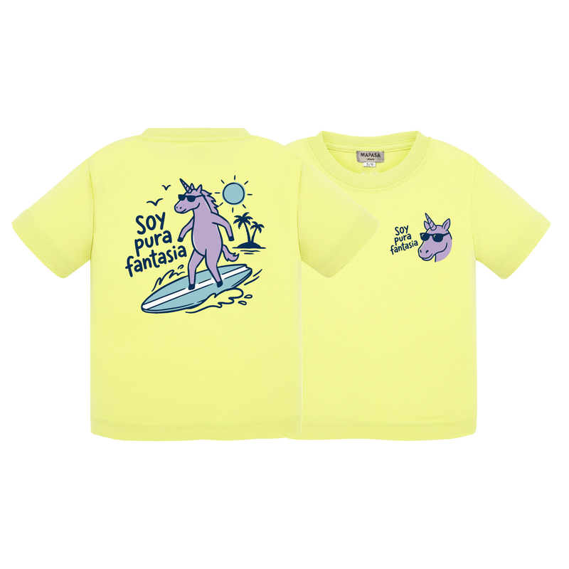 Soy Pura Fantasía camiseta bebé pistacho detalle