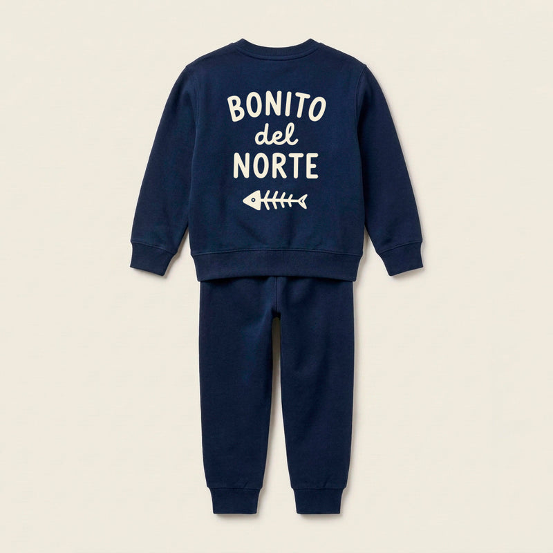 Bonito del Norte · chándal marino · espalda