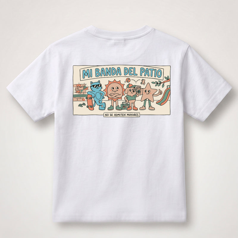 Camiseta blanca Mi banda del patio