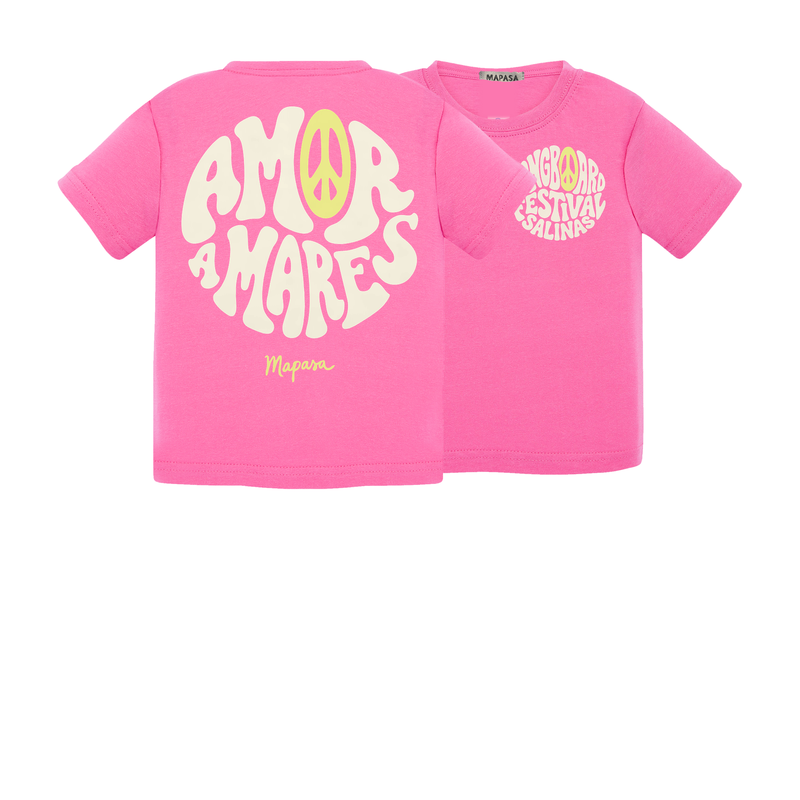 Camiseta peque azalea Amor a Mares — espalda y frente