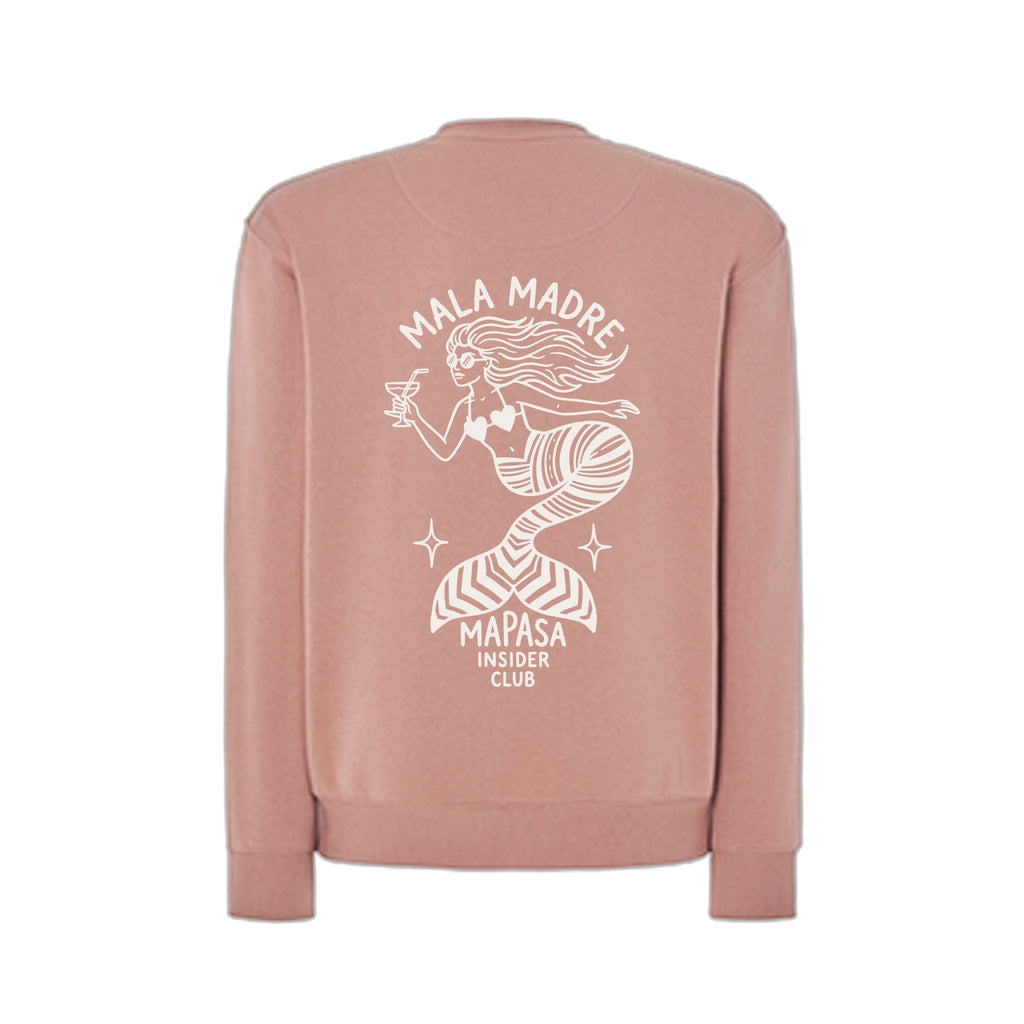 Sudadera Mala madre Rosa palo espalda