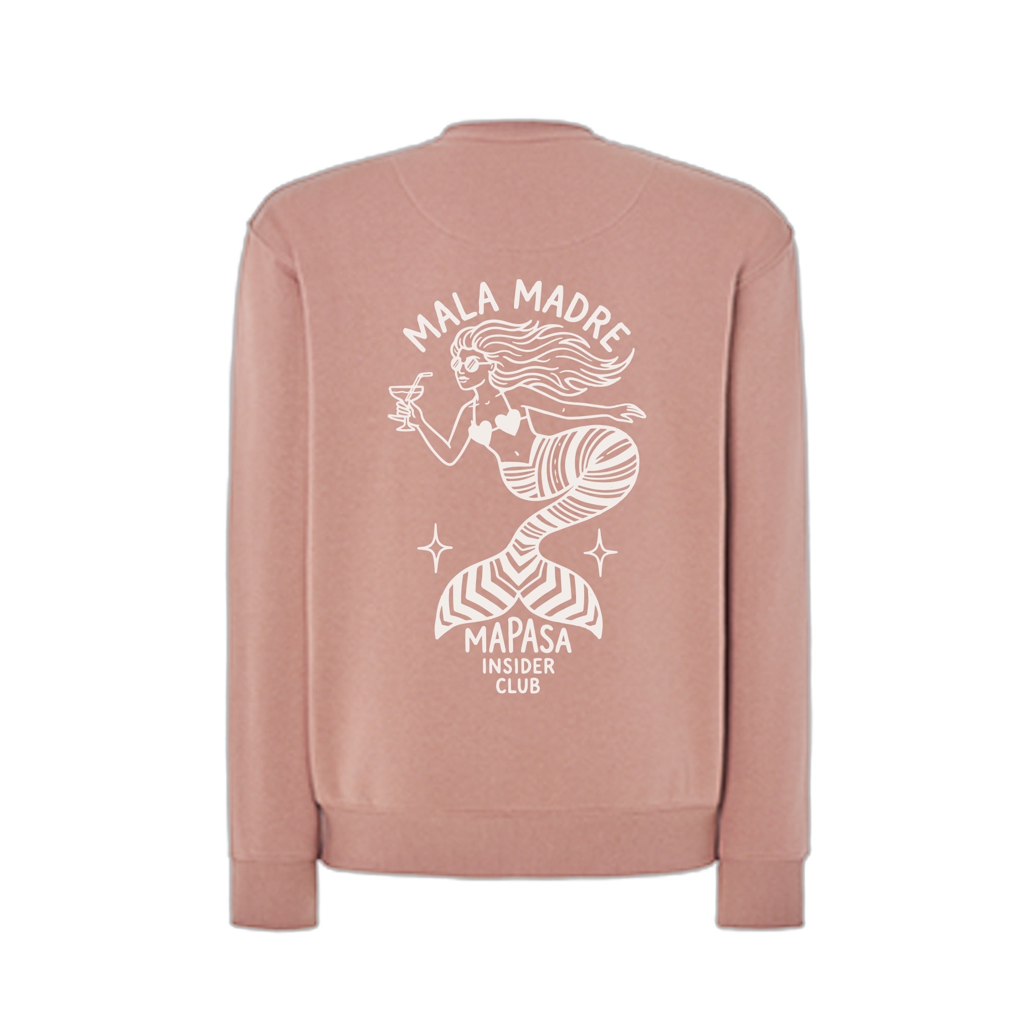 Sudadera Mala madre Rosa palo espalda