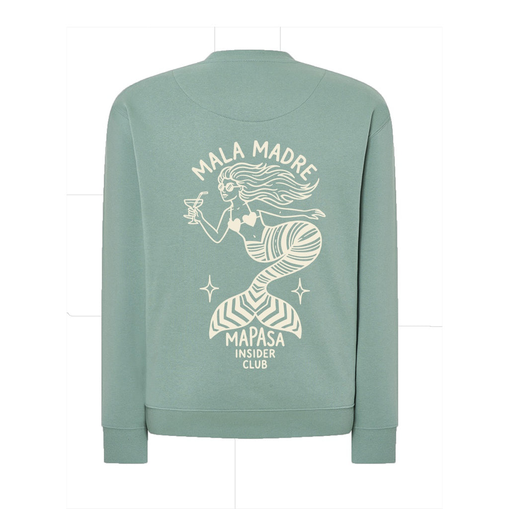 Sudadera Mala madre Salvia espalda