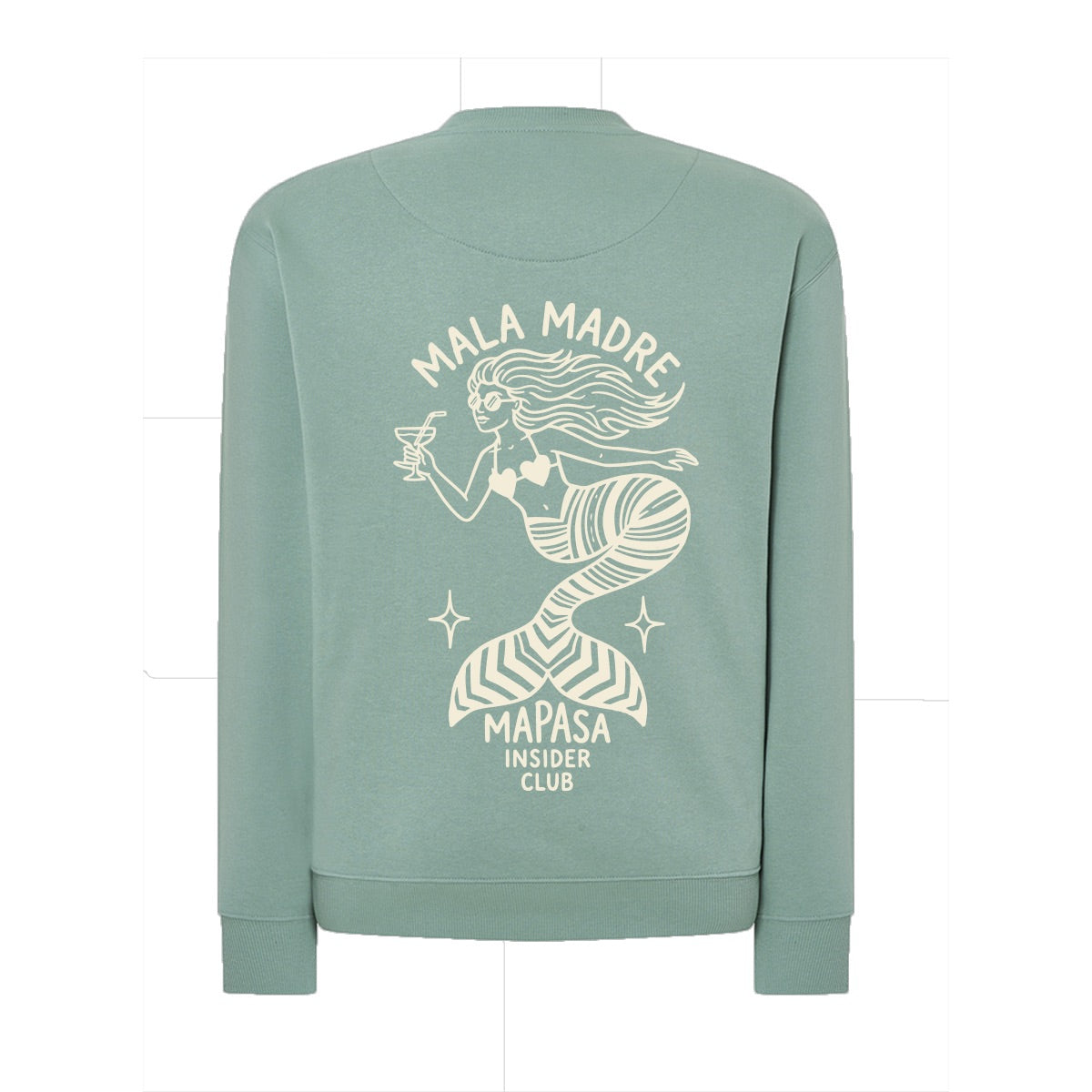 Sudadera Mala madre Salvia espalda