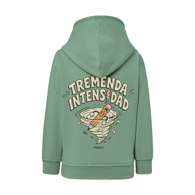 Sudadera con capucha verde Tremenda intensidad